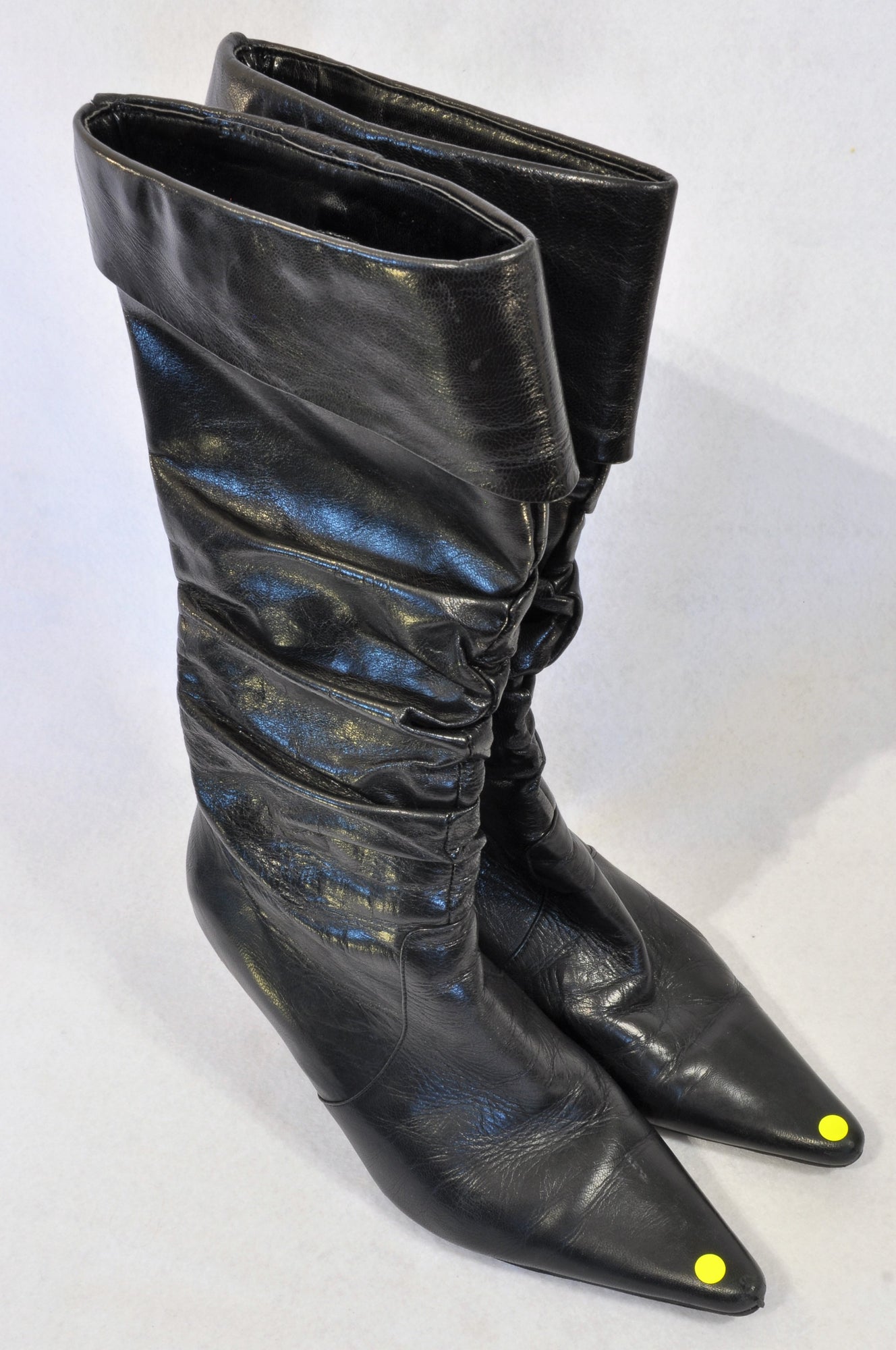 black leather boots size 4