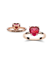 Ruby love heart ring