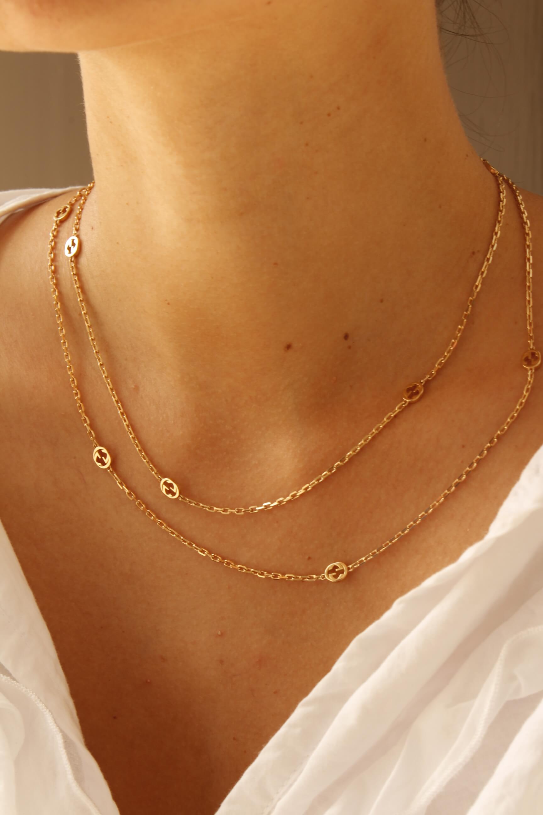 Gucci Interlocking G Necklace in Yellow Gold (Long) - Orsini Jewellers