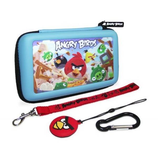 Angry Birds 3D Blue 4 Piece Gamer Carry Case Set For Nintendo DSi/3DS ...