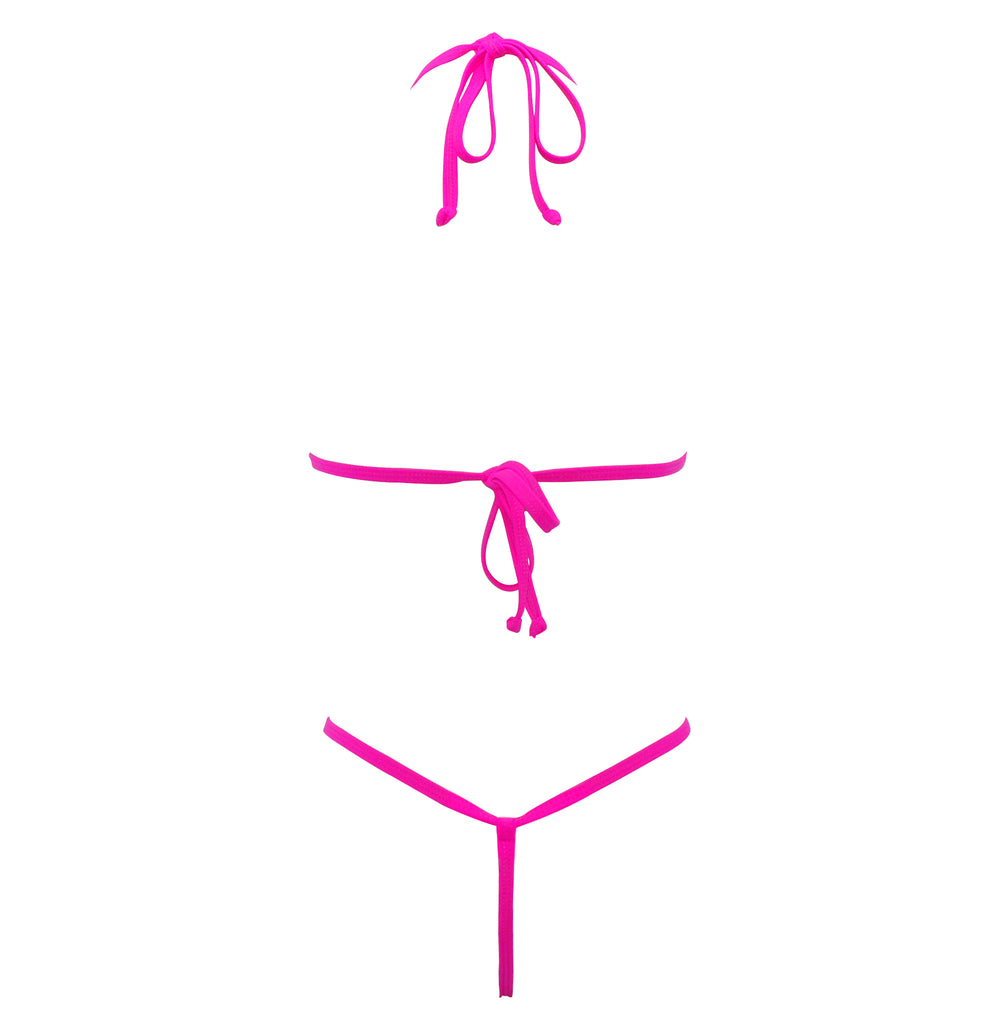 Sherrylo Fuchsia Star G String Bikini Extreme Mini Slutty Crotchless Bikinis Sherrylo Swimwear