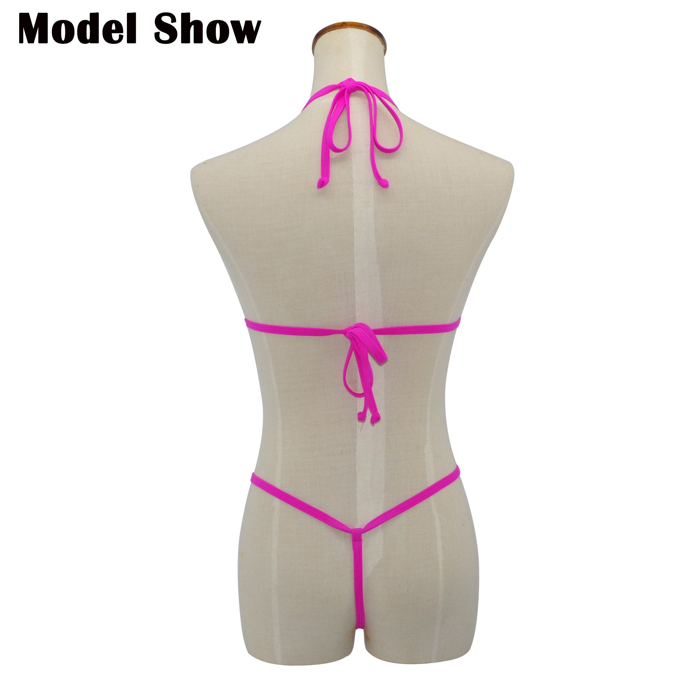 Sherrylo Fuchsia Star G String Bikini Extreme Mini Slutty Crotchless