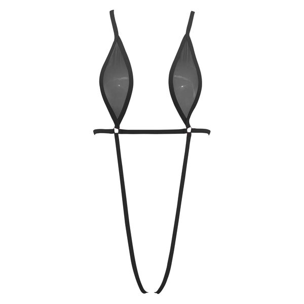 SHERRYLO Black Sheer Extreme Sling Bikini Mini Micro G String Bikini ...