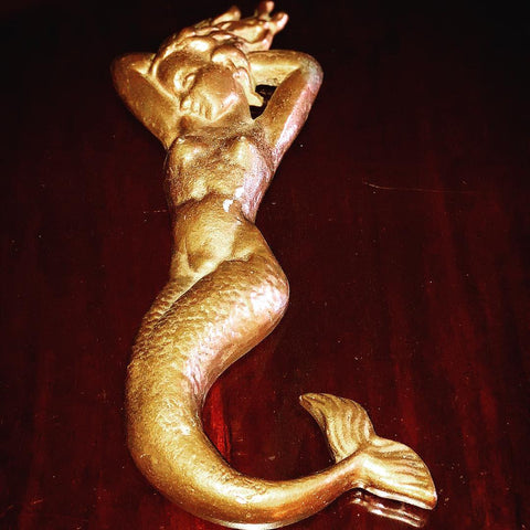 Brass Mermaid Decor DIY Home Decor MaritimeVintage.com