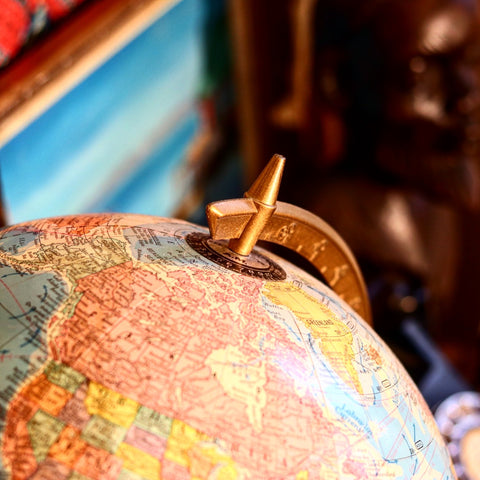 A #Vintage #Globe Makes A Great #homedecorating #Accent  #vintageglobe #globes #antiqueglobe ##bohemiandecor #bohemianlifestyle #bohemians #bohemiansoul #bohemianhome #bohemiandesign #antiquedecor #vintagedecore #vintagedecorating