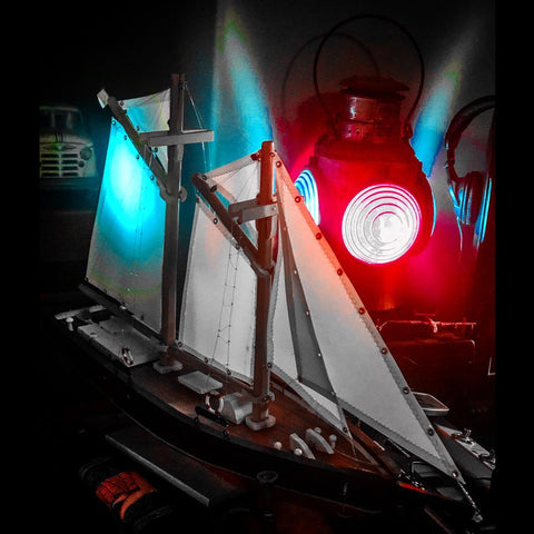 Train Lantern and vintage schooner decor new bohemia decor project idea