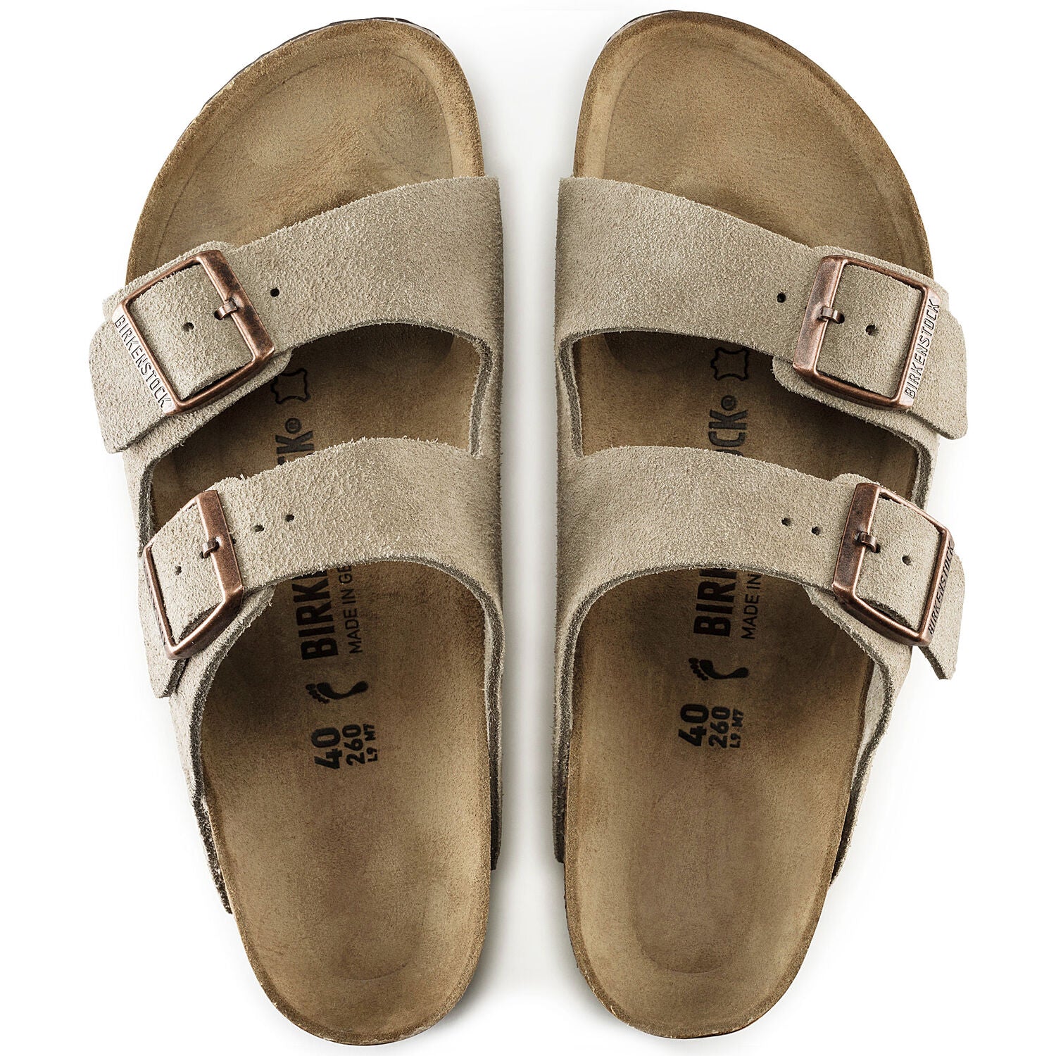 birkenstock arizona suede leather taupe