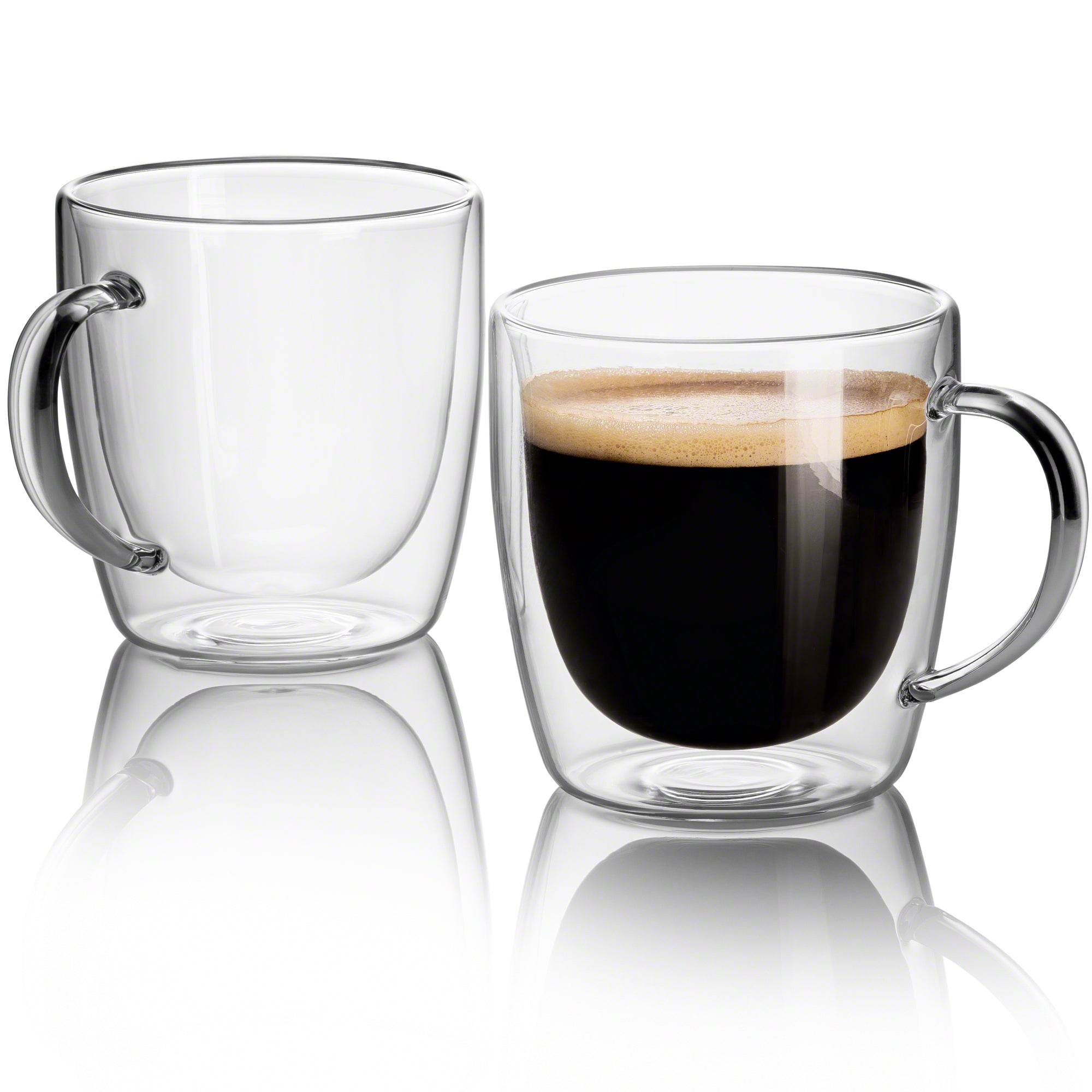 14 oz glass coffee mugs