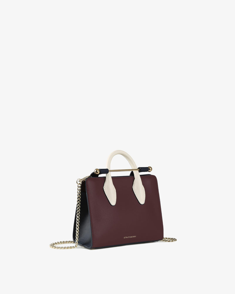 Strathberry Midi Leather Tote Bag, Desert