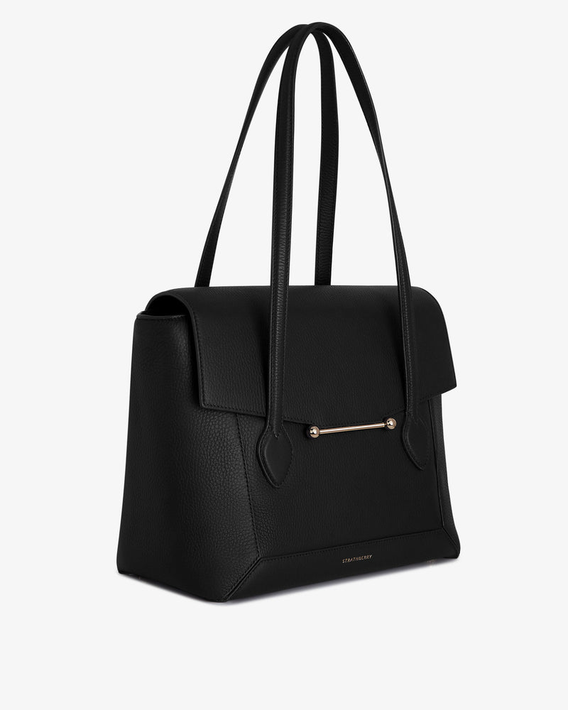 Strathberry Mosaic Leather Tote Bag in Black