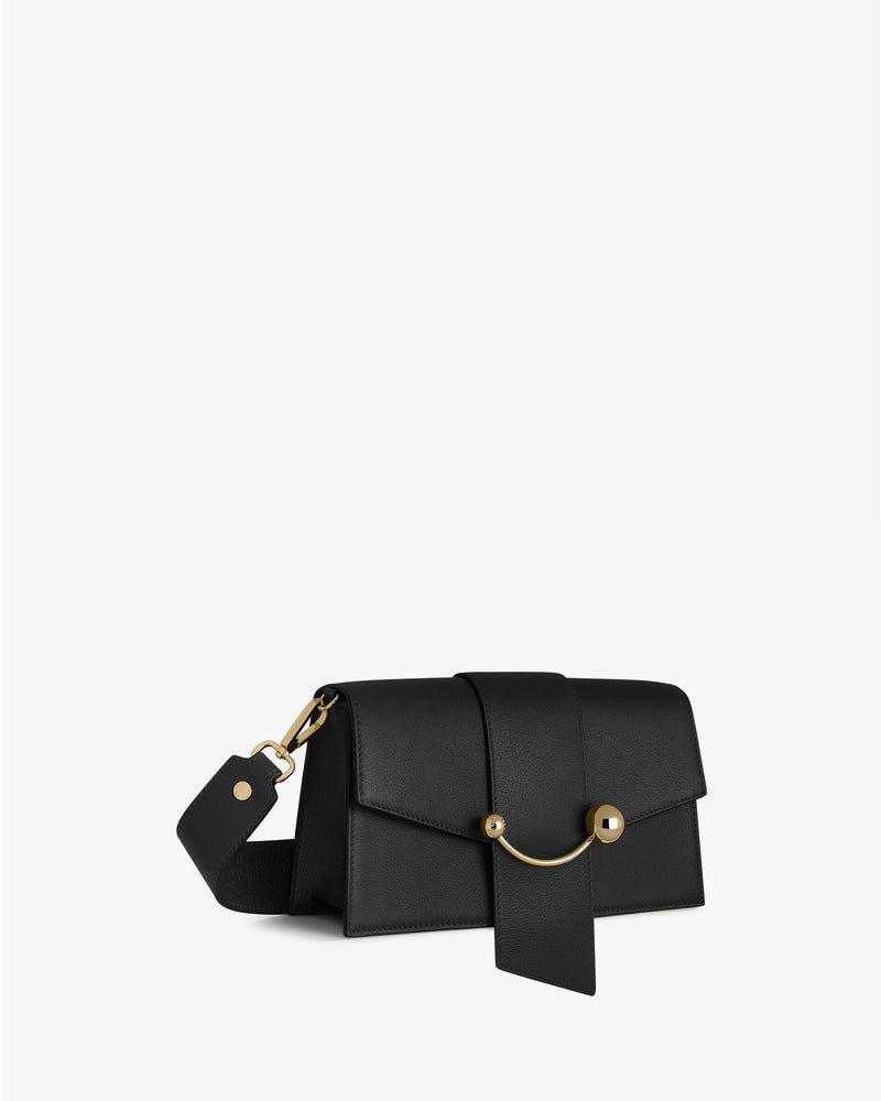 Strathberry Box Crescent Bag in Black