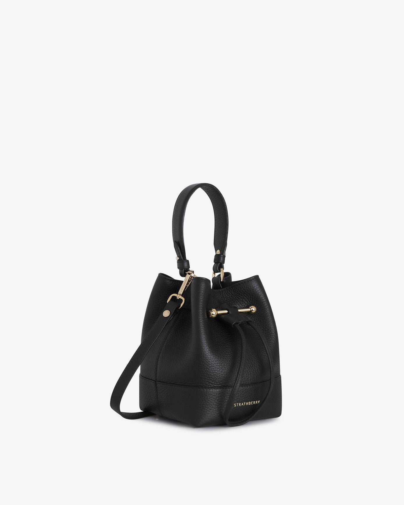 Strathberry - Lana Osette - Leather Mini Bucket Bag - Black