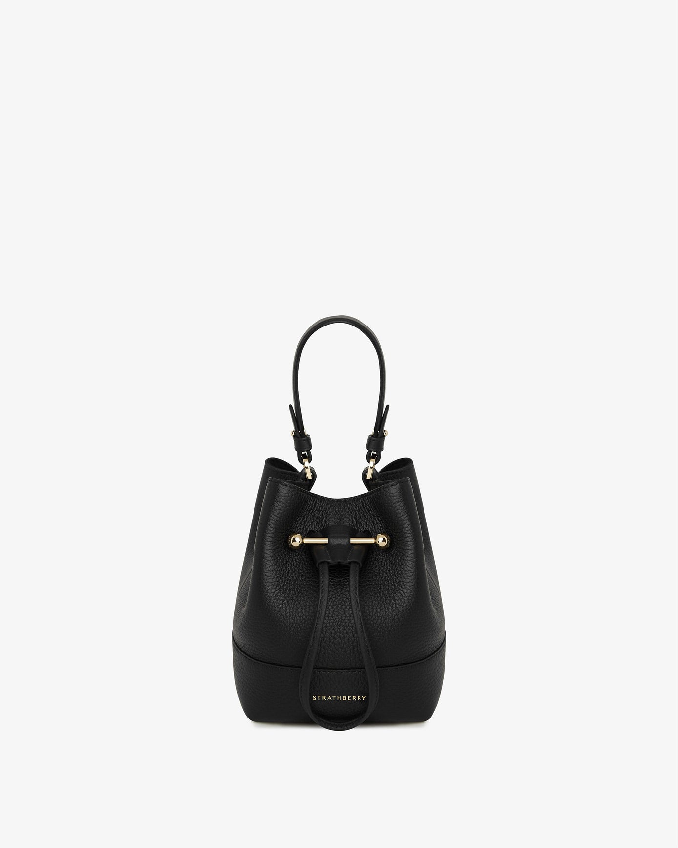 Strathberry - Lana Osette - Leather Mini Bucket Bag - Black | Strathberry