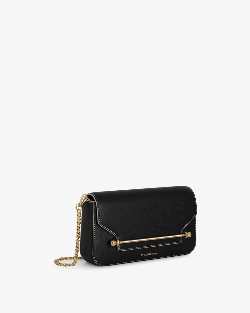 Strathberry East/West Mini Leather Cross Body Bag, Vanilla at John