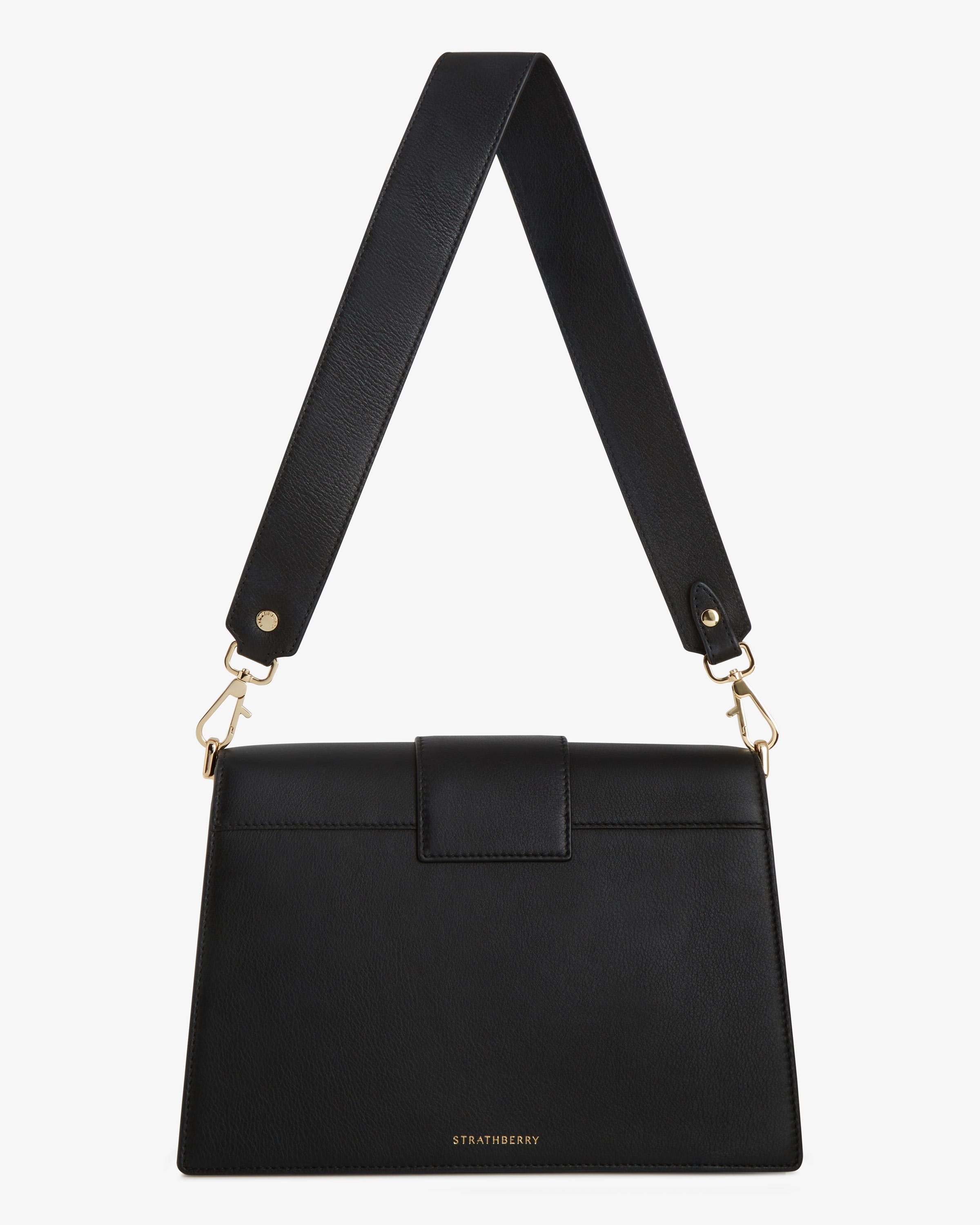 Strathberry - Crescent Shoulder - Leather Shoulder Bag - Black