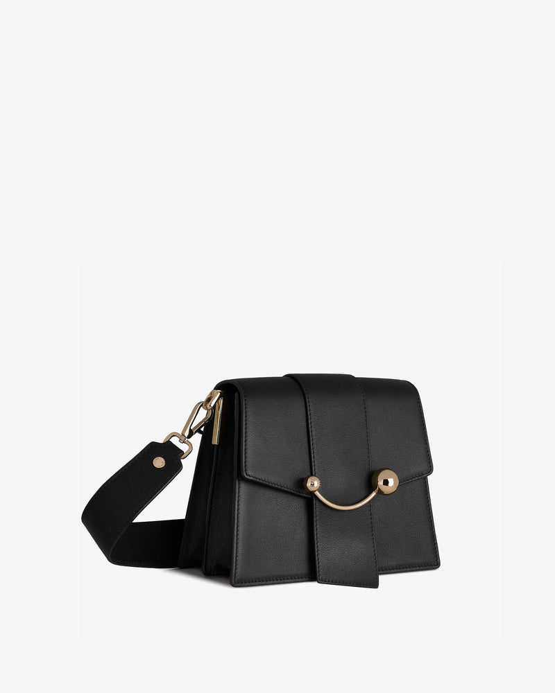 STRATHBERRY Box Crescent Bag in Black