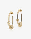 Picture of Crescent Hoop Earrings - 22 Carat Gold Gilded