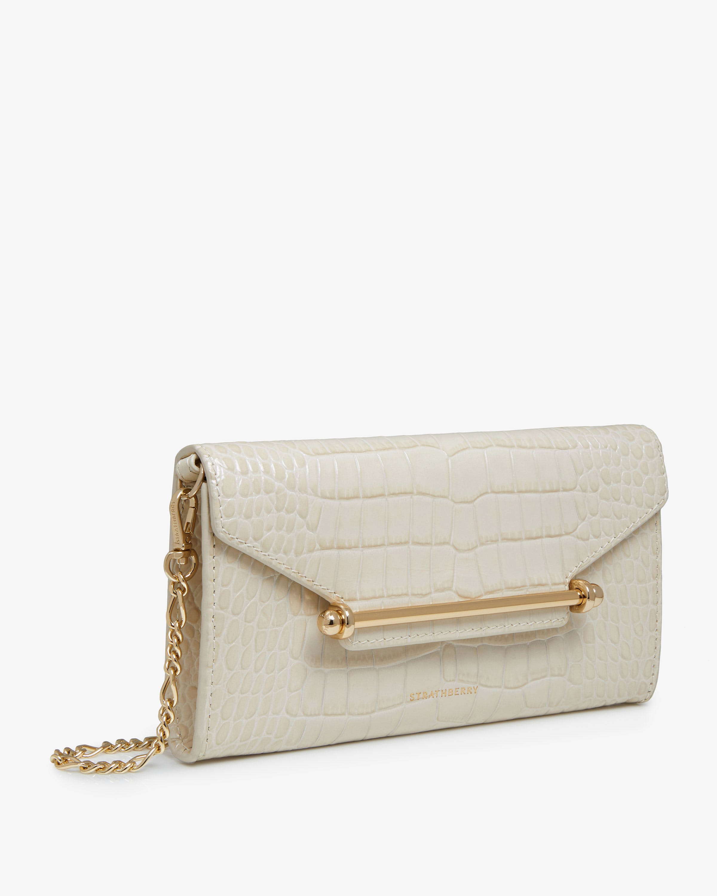 Strathberry - Multrees Chain Wallet - Crossbody Leather Mini Clutch ...