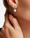 Picture of Lana Pearl Earrings - 22 Carat Gold Gilded