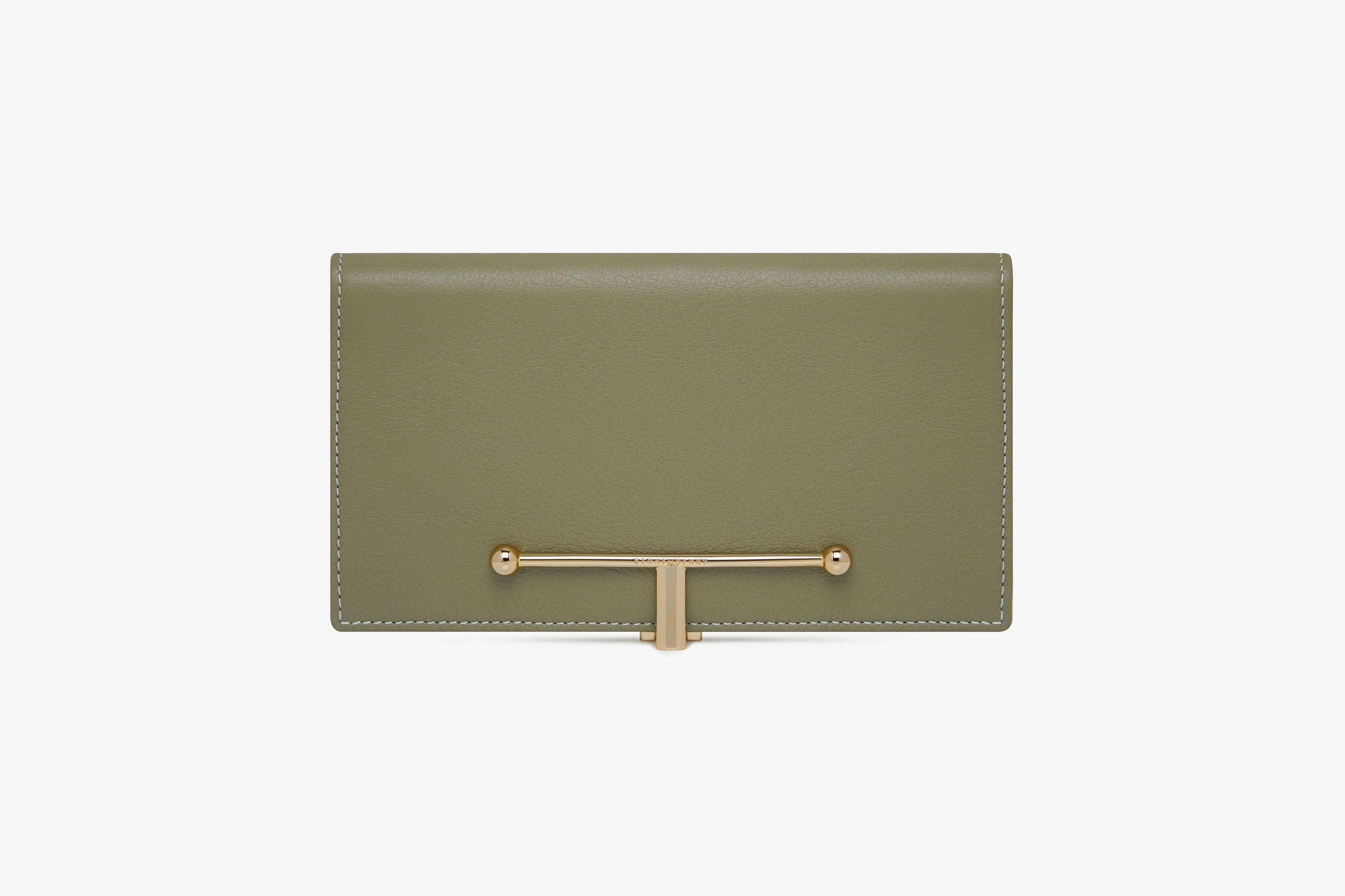 A view showcasing our Large Melville Street Wallet - Pistachio/Vanilla Thread