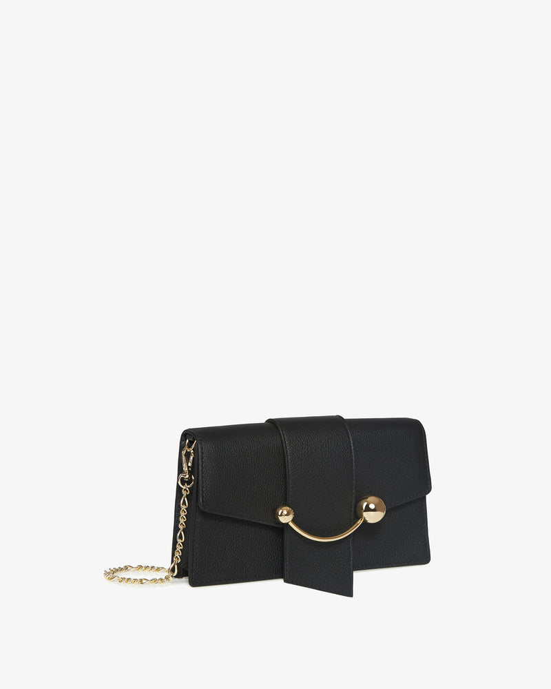 Strathberry 'mini Crescent' Leather Bag in Black