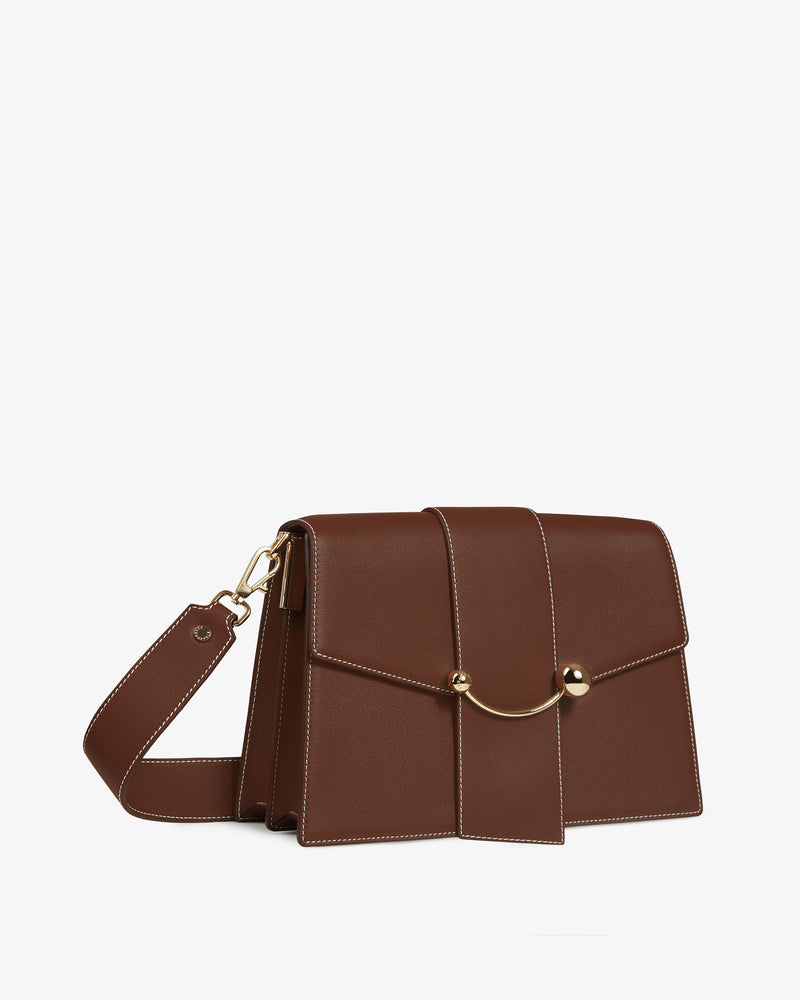 Strathberry - Crescent Shoulder - Leather Shoulder Bag - Tan