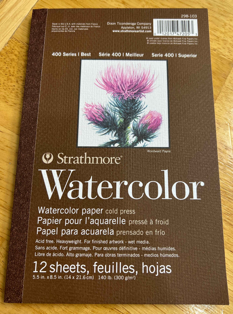 Strathmore Visual Journal, Cold-Press Watercolor, 9in x 12in, 140