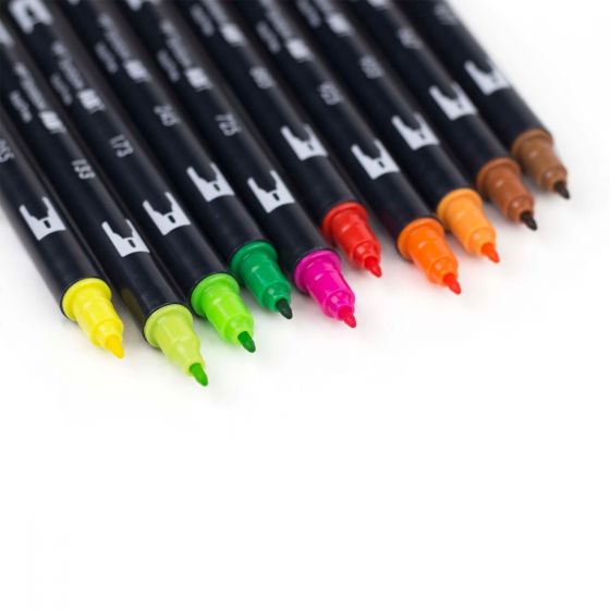 Tombow 10ct Dual Brush Pen Art Markers - Tropical