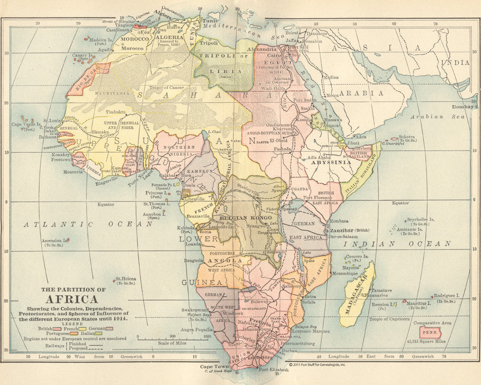 Jungle Maps: Map Of Africa In 1914