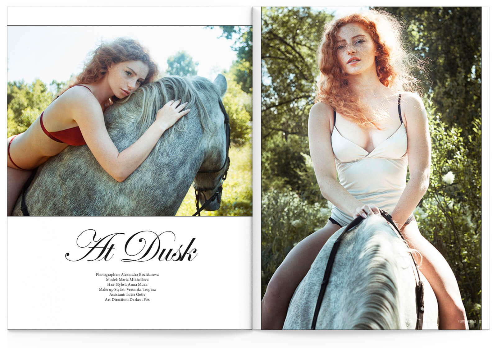 Darkest Fox in Femme Rebelle Magazine • At Dusk Horse