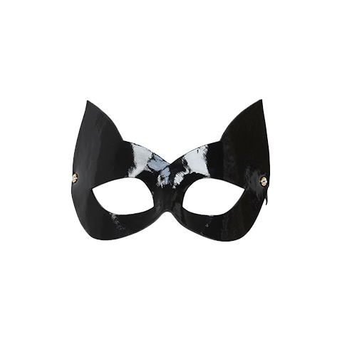 Jet Black Kitty Mask