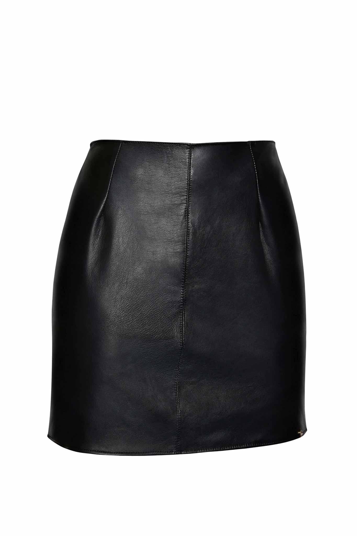 Mia Leather Skirt • Something Wicked Made in England Leather Lingerie ...