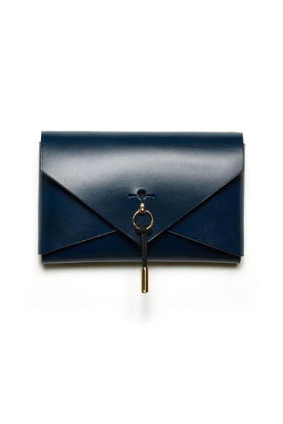 Leather Envelope Purse • domestique • handmade in Paris– Darkest Fox