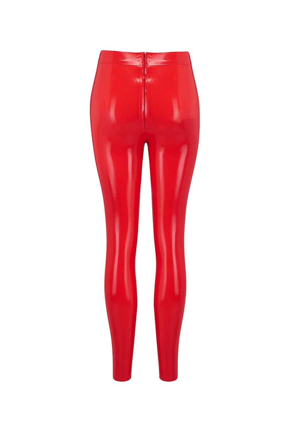 Elissa Poppy Scarlet Red Latex Leggings • Bespoke Fetish Clothing ...