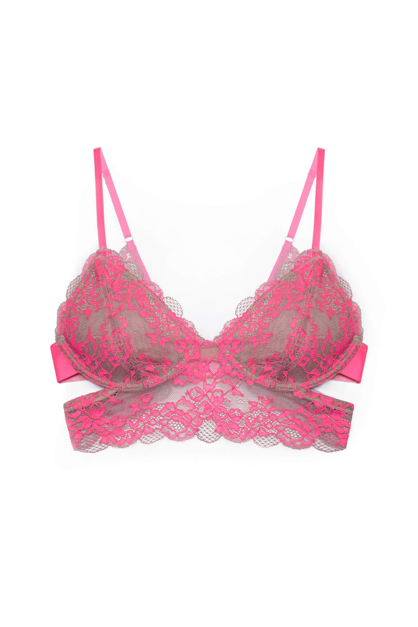 Wild Lace Longline Bra • Sexy Romantic Lingerie • Monique Morin Darkest Fox 