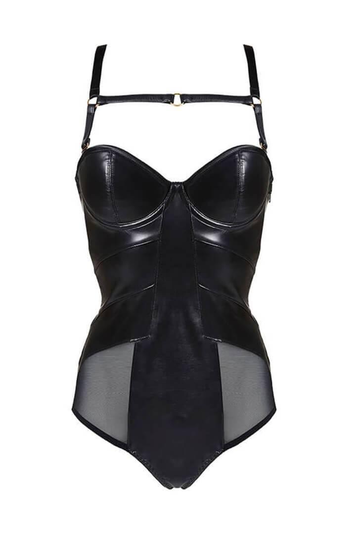 Nina Leather Bodysuit • Something Wicked • British Leather Lingerie ...