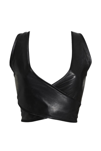 Lexi Soft Cup Leather Bra • Something Wicked Black Leather Lingerie ...