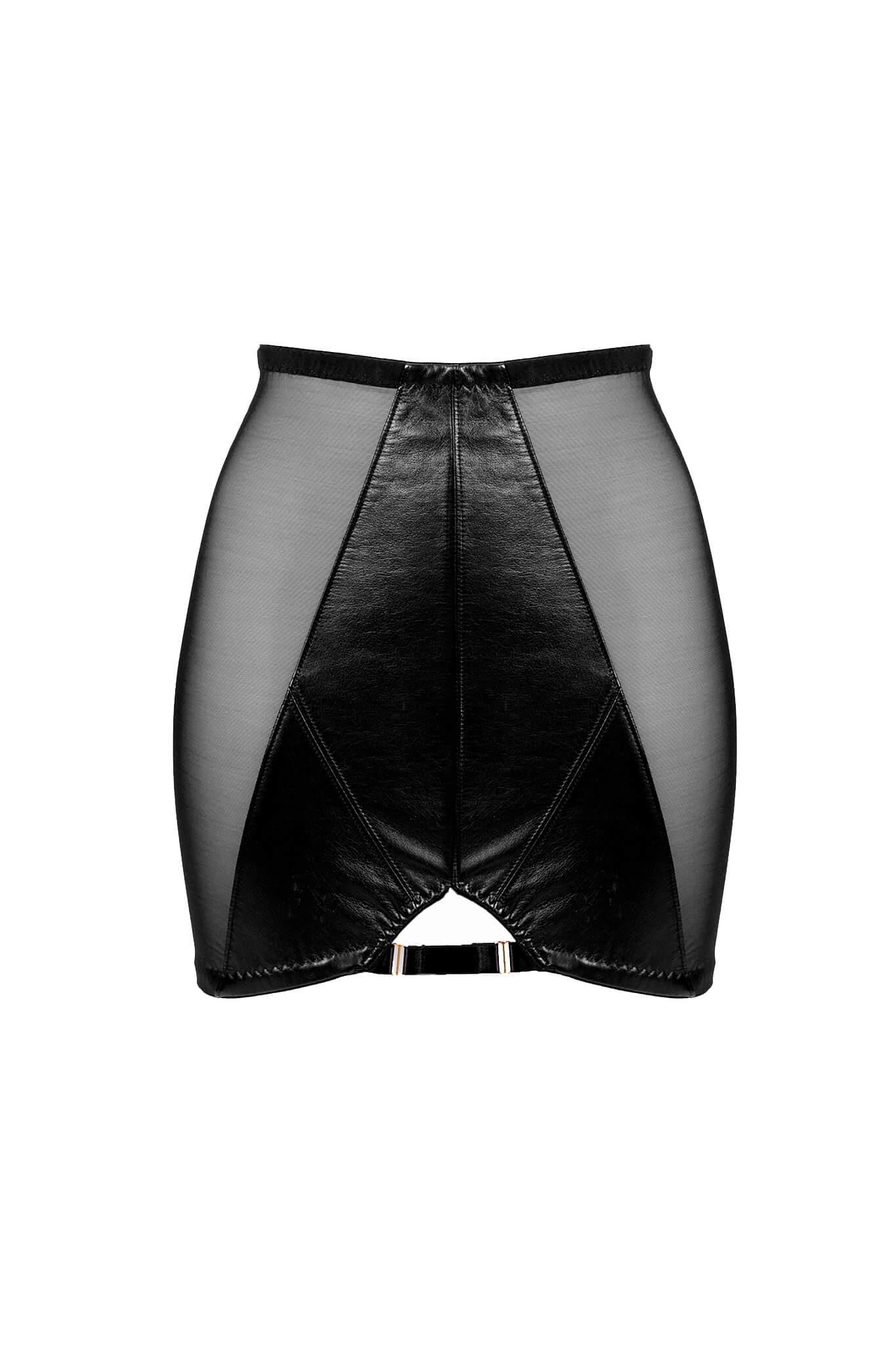 Montana Real Black Leather Skirt • Something Wicked British Lingerie ...