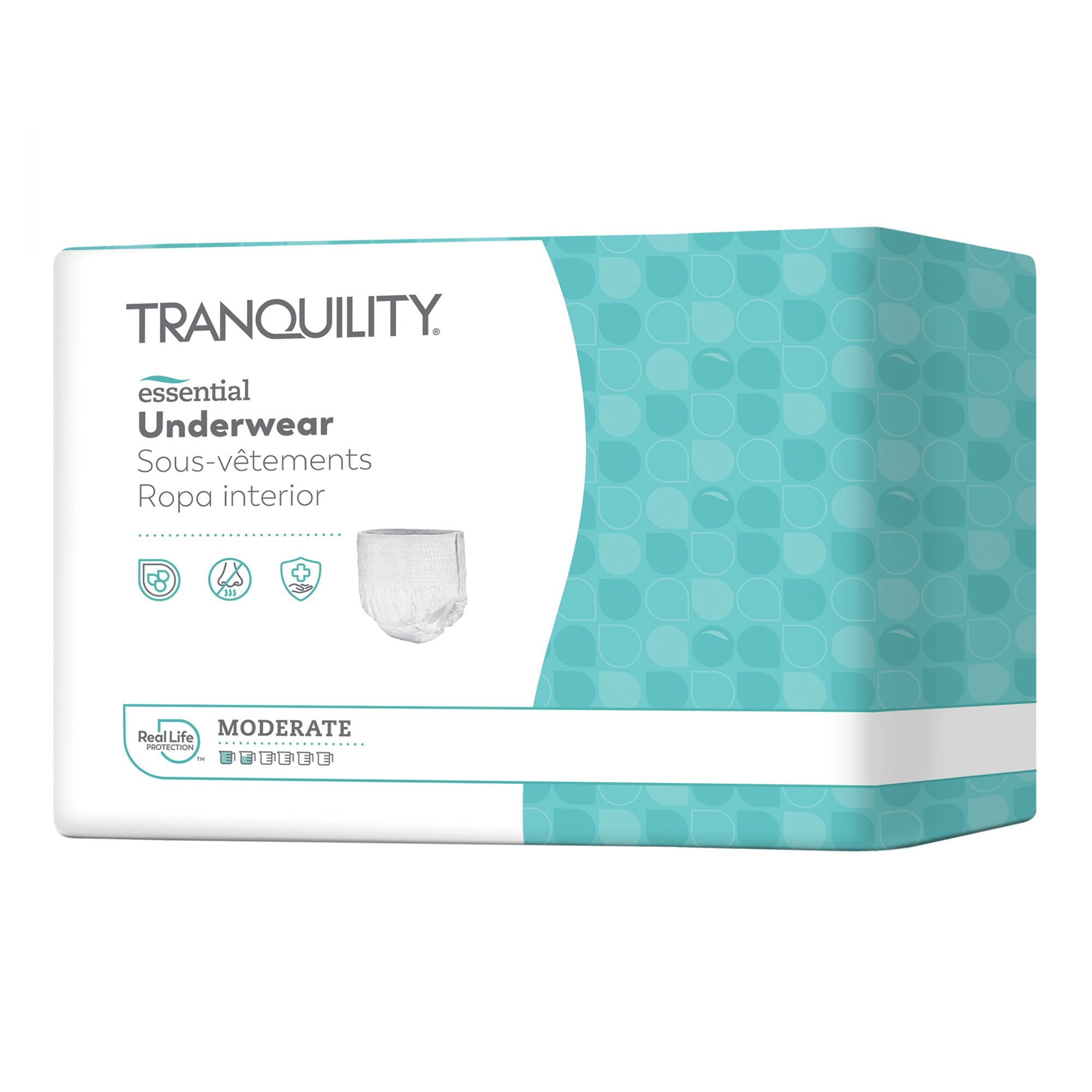 Unisex Adult Absorbent Underwear Tranquility® Essential Pull On with Tear Away Seams X-Large Disposable Moderate Absorbency - 2977-100