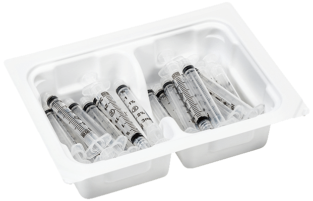 Sterile Convenience Trays W 3ml Luer Lok Tip Syringes Medsitis