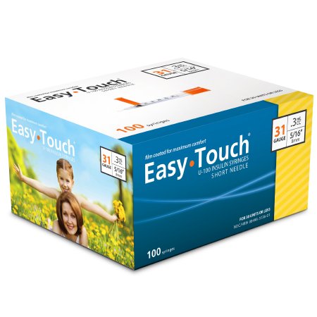 Easytouch U 100 Insulin Syringe W Needle 0 3 Ml 31g X 5 16 1365 Medsitis