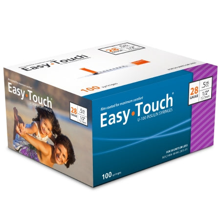 Easytouch U 100 Insulin Syringe W Needle 0 5 Ml 28g X 1 2 8555 Medsitis