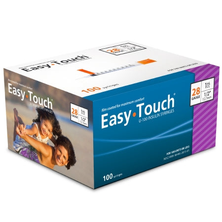 Easytouch U 100 Insulin Syringe W Needle 1 Ml 28g X 1 2 8155 Medsitis