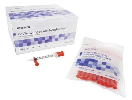 Mckesson Insulin Syringes W Fixed Needles 3 10cc 31g X 5 16 102 Sn Medsitis