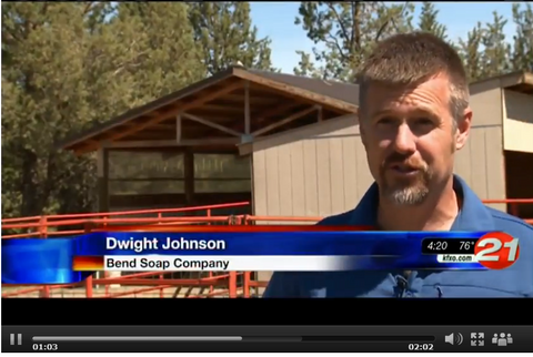 Screenshot of Bend Soap Company owner Dwight Johnson from KTVZ interview