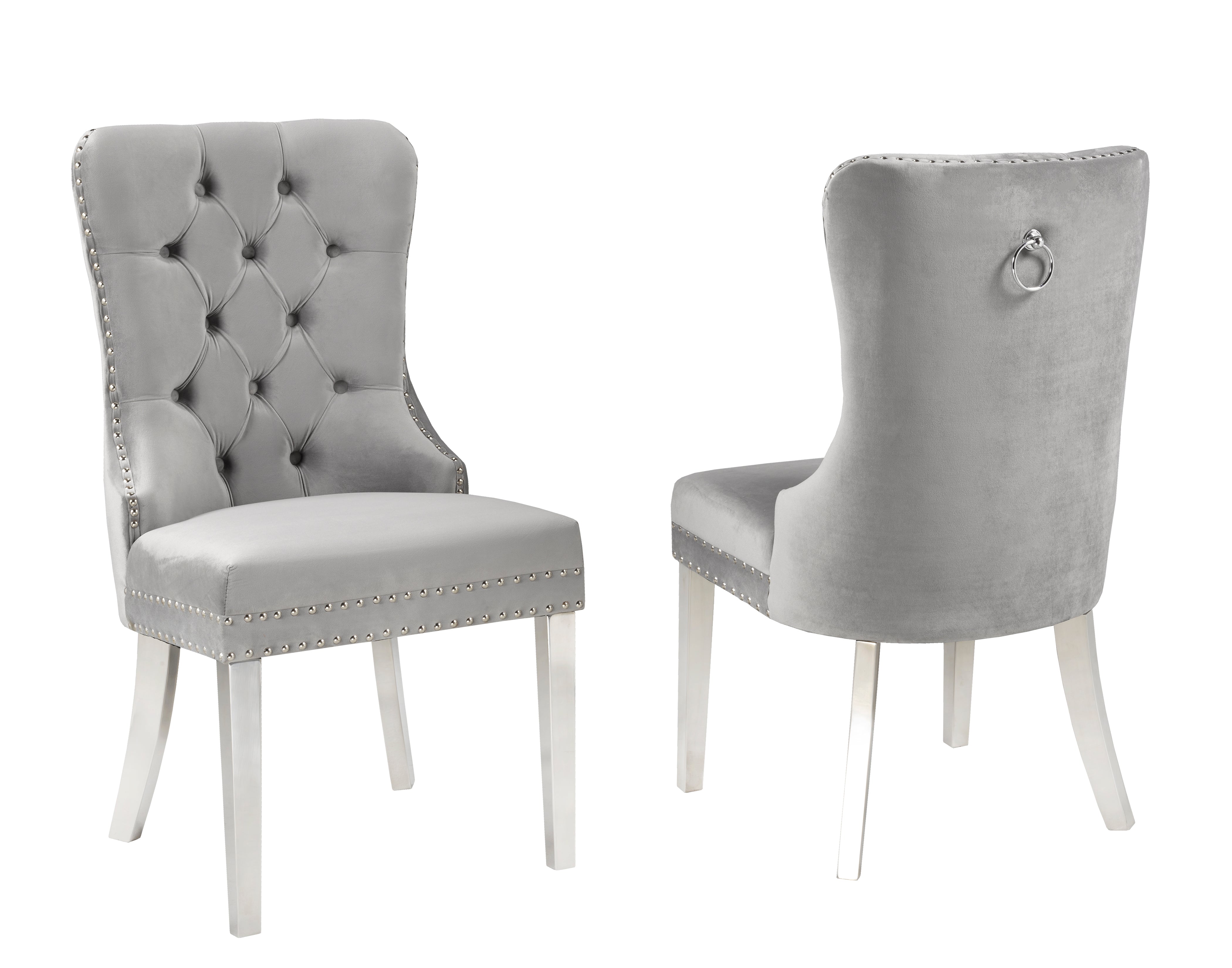 Dining Chair, Set Of 2 - Grey
