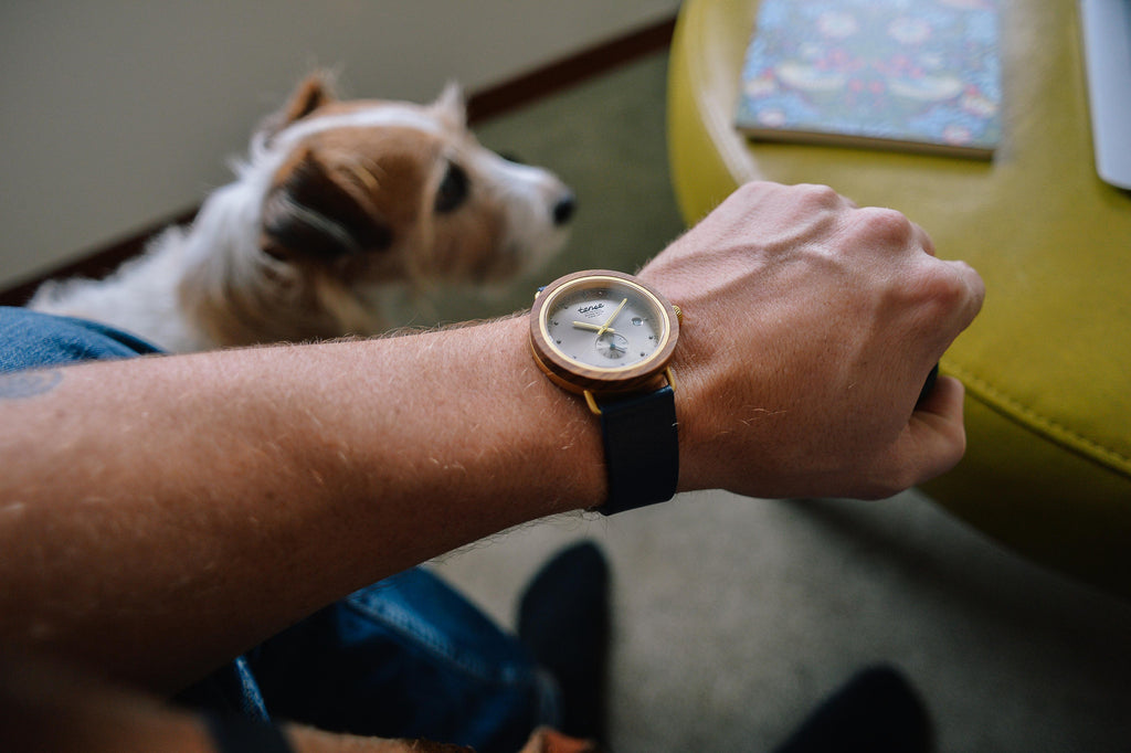 Tense Watches - The Hudson Leather Watch in Teak Wood