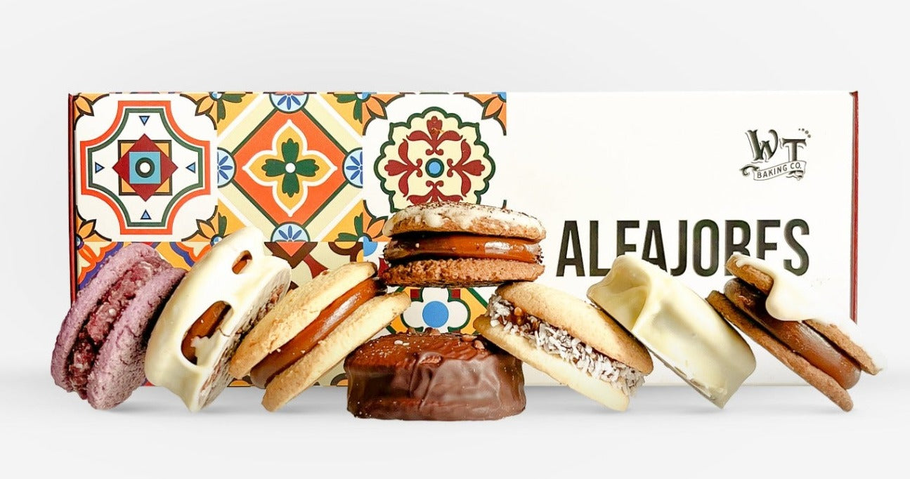 Traditional Alfajores Argentinos - Shortbread and Sandwich Cookies Rolled  in Grated Coconut - Wooden Table Baking Company Gourmet Set Of 4pk