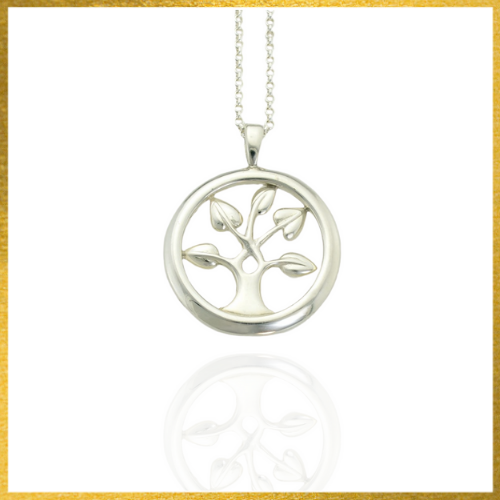 Family Tree pendant in sterling silver