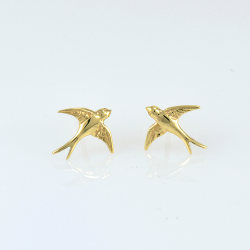 Swallow stud earrings